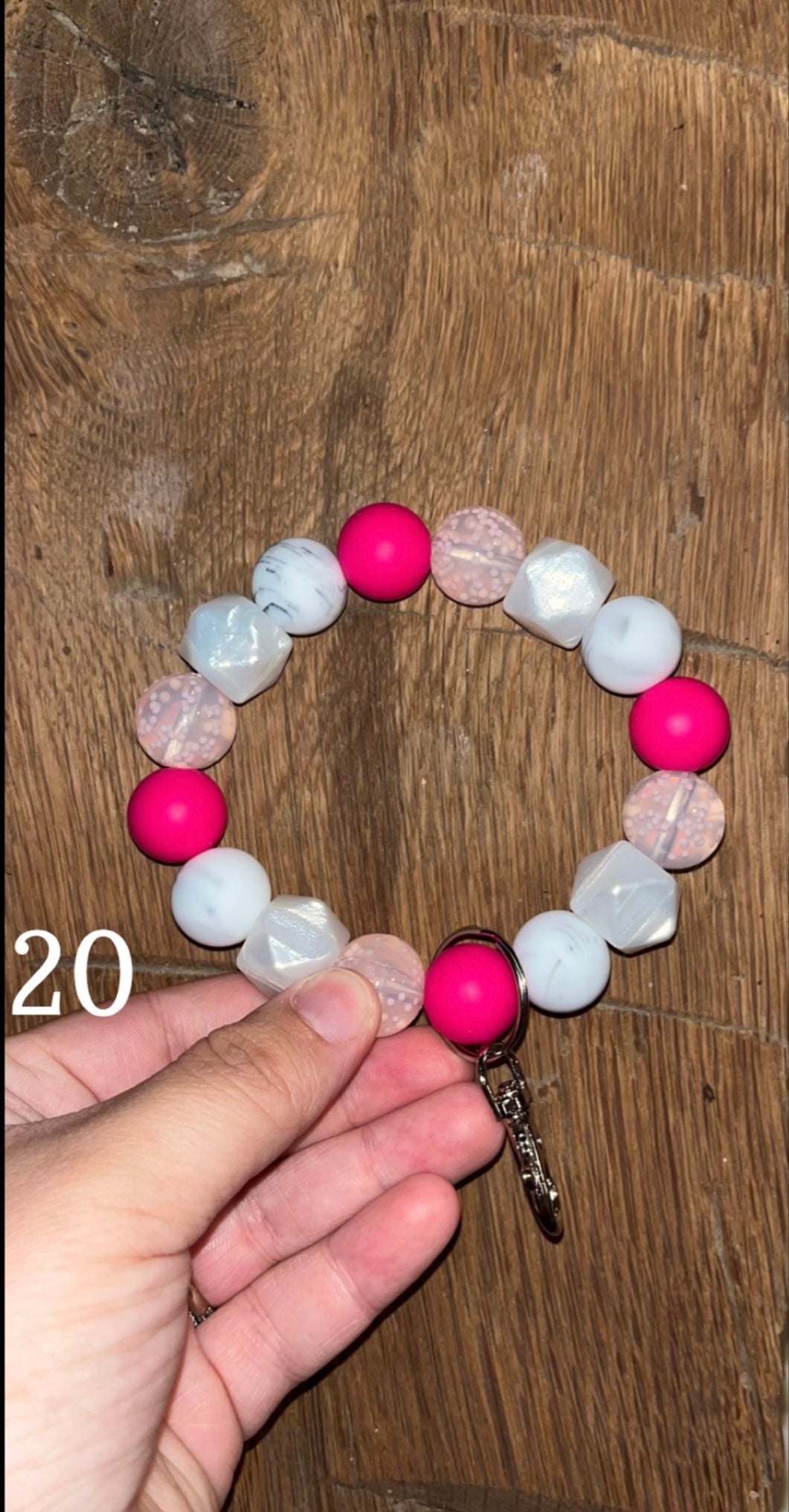 Hexagon Wristlet Keychains